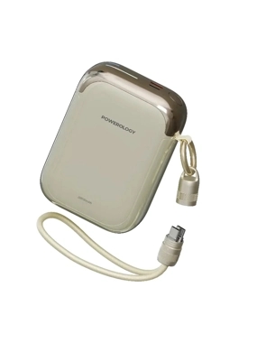 20,000 mAh portable battery with a dual Type-C cable, BAHANAS edition by POWEROLOGY - Gold