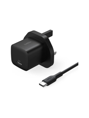 25W wall plug with 2 x 60W Type-C cable from Belkin - Black
