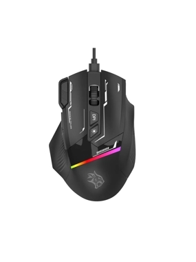 PORODO GAMING PDX321 Wired Gaming Mouse with RGB Lighting - Black