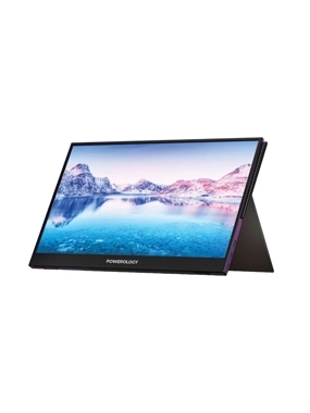 POWEROLOG Multi-Purpose Additional Monitor with Stand, 15.6" - Black