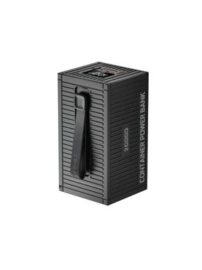 GREEN Lion 20,000mAh Portable Battery with Flashlight, Two Charging Ports, and 4.1A Cable - CONTAINER Edition - Black
