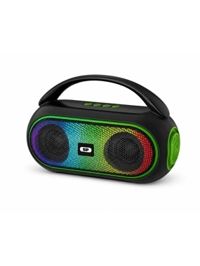 ISNUP 8W Portable Speaker Model 4400114 - Black with Green