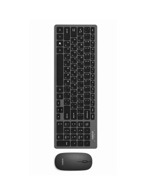 Endefo Bluetooth Rechargeable Wireless Keyboard and Mouse - Gray