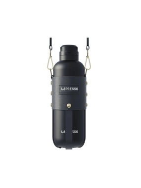 Lepresso Thermos Bottle, 650ml capacity, black, with shoulder strap