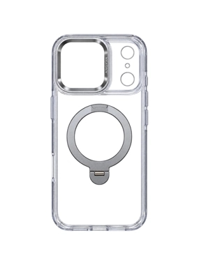 NJOYNY MagSafe Shockproof Clear Protective Case NY-88 - Silver - iPhone 17 Pro - 18 Pro