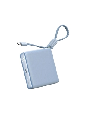 PowerNova L11 portable battery with a built-in Type-C cable from Oraimo - Sky Blue