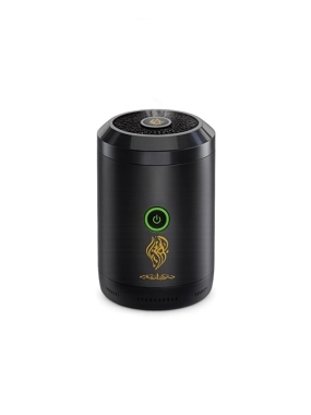 Smart electronic incense burner with carrying case, BK 18 edition - Black