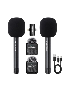 PLOKAMA WM-60 Professional Microphone Package (Lightning & Type-C, Version 4.1) – Black