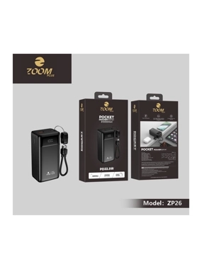 Zoom Plus Pocket 20,000mAh 22.5W Portable Battery - Black