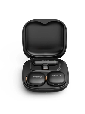 Wiwu Wi-WM006 Smart Microphone with 2 Type-C Inputs and AI Features - Black