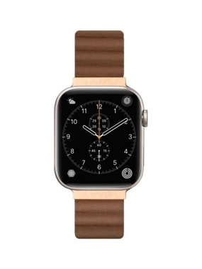 LAUT Magnetic Leather Apple Watch Band - Brown