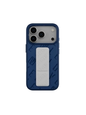 LEVELO MORPHIX VALLO Leather Protective Case with Grip and Stand - Blue/White