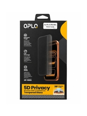 OPLO Privacy Full Screen Protector, Shatterproof Glass, Model OP-16513