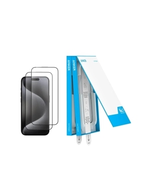 Full screen protector, clear, with installation template from Anker - iPhone 15 Pro