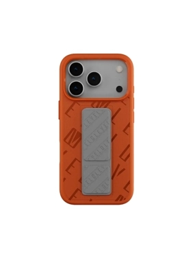 LEVELO MORPHIX VALLO Leather Protective Case with Grip and Stand - Orange Gray