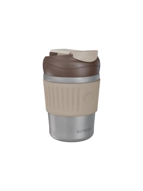 LePRESSO 350ml Double Drink Stainless Steel Thermal Mug in Gray