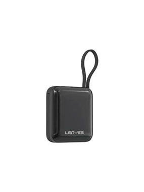 LENYES PX170D 10,000mAh Portable Battery with Built-in Cables, 22.5W Charging Speed - Black