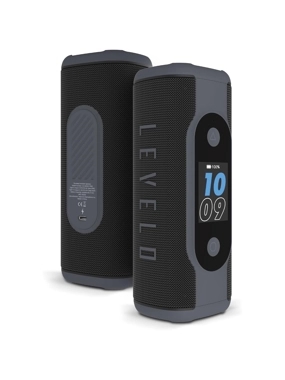 LEVELO BASSBEAT 30W Portable Speaker with Screen - Gray