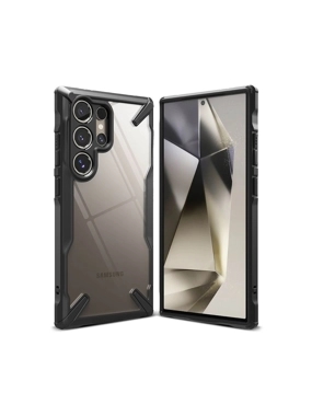 Ringke Fusion X Edition Transparent Protective Case with Black Edges, Shockproof - Samsung S24 Ultra