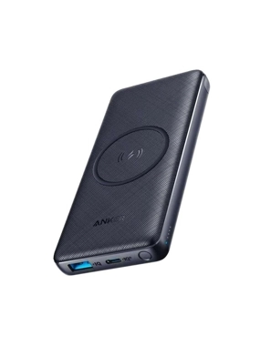 ANKER 10,000mAh Slim Portable Battery with 10W Wireless Charger - Black Fabric