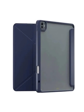 LEVELO CONVER Edition Shockproof Clear Back Protective Case for iPad - Navy Blue, iPad Pro 13-inch 2024