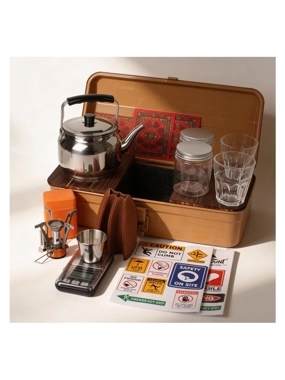 Complete Tea Set Box - 36×15×11 cm 14.1 Edition DX4206 by DENX