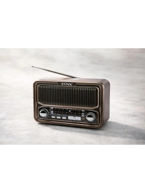 DENX DX2445 Rechargeable Portable Smart Radio - Dark Wood
