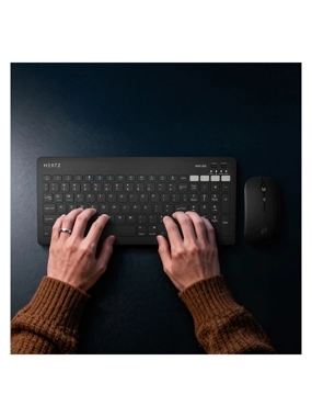 HEATZ ZK35 Ultra Slim Rechargeable Wireless Bluetooth Keyboard and Mouse Combo - Black