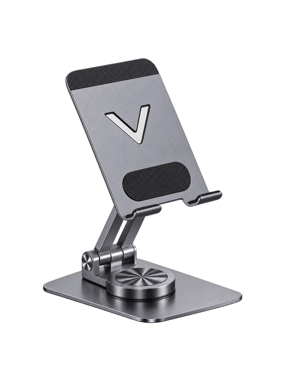 360-degree rotating metal desk stand - Gray