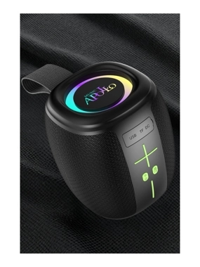 Music Apollo S10 Portable Speaker with Hanging and Lighting - Black