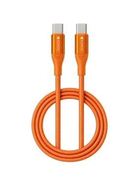 ADMOS AD057 Braided Dual USB-C Cable (1m, 60W) – Orange