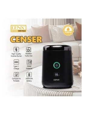 DENX DX1922 Smart Compact Incense Burner with Digital Display - Black