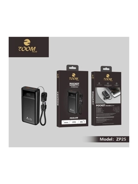 Zoom Plus Pocket 10,000mAh Slim Portable Battery - Black