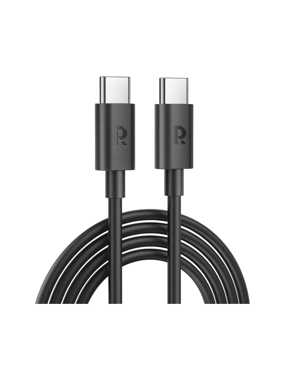 RAVPOWER 60W 1m Double Rubber Type-C Dual Output Cable - Black