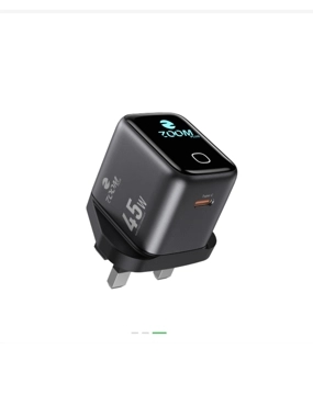 45W Wall Plug with Smart Display, ZOOM PLUS EXTREME AI Edition - Black