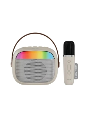 5W Speaker with Wireless Microphone, MELODY Edition by GREEN Lion - Cream