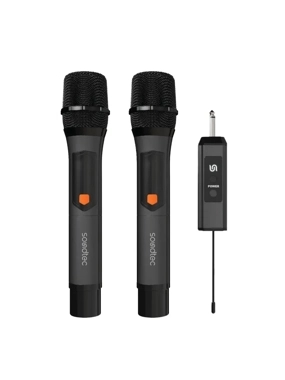 Soundtec DUO MIC 2-Pack Rechargeable Wireless Microphones - Gray