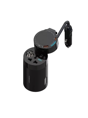 POWEROLOGY 200W UNIVERSAL Multi-Outlet Car Power Supply - Black