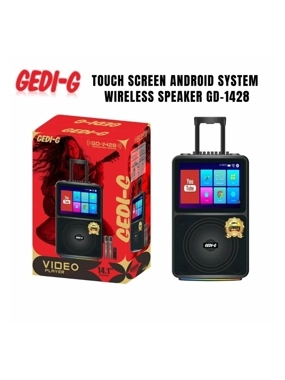 GEDI-G Speaker with Built-in 14.1-inch Screen and 2 Microphones - Black