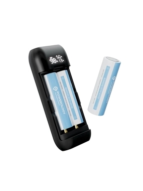 POWEROLOGY PP061 Portable Charger with 3 Batteries (1000 + 5000) - Black