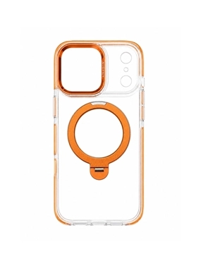 NJOYNY MagSafe Shockproof Clear Protective Case NY-88 - Orange for iPhone 17 Pro - 18 Pro