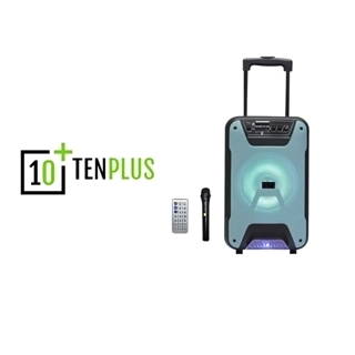 Ten Plus 8 Inch Subwoofer Speaker with Remote Control Mic and Carrying Case