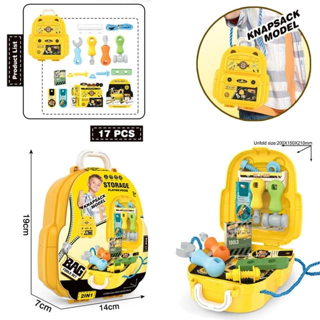 Simple Pik Children’s Portable Tool Set, 17 Pieces | Pik | Pik
