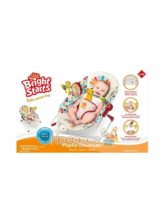 Bright starts playful pinwheels bouncer shop